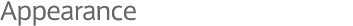 Appearance